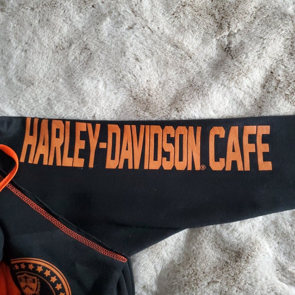Vintage Y2k Harley Davidson Medium Full Zip Up Hoodie Las Vegas 1997  Bikecore - Picture 7 of 12